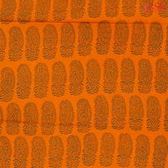 Orange Cotton Print Running Material