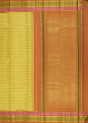 Canary Yellow Kanchipuram Silk Saree