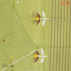 Pomelo Green Byloom Cotton Dress Material