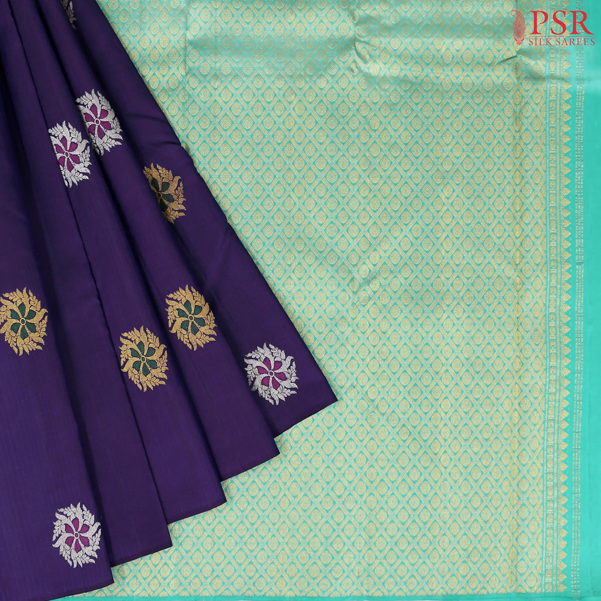 Navy Blue Kanchipuram Silk Saree