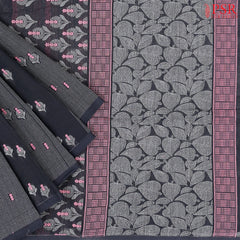 Blue Black Kovai Cotton Saree