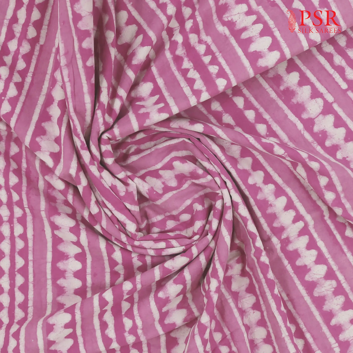 Fuchsia Pink Dabu Print Running Material
