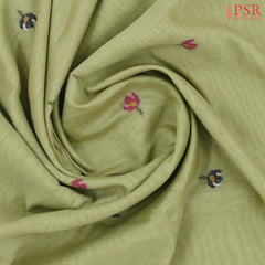 Light Moss Green Ghicha Cotton Saree