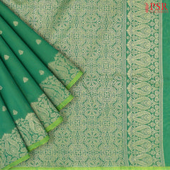 Green Semi Silk Cotton Saree