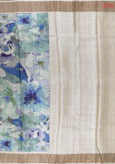 Beige Kadhi Tussar Silk Saree