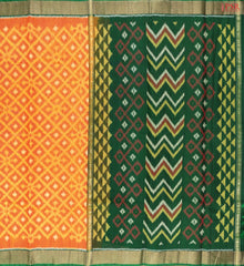 Fiery Orange Patola Silk Cotton Saree