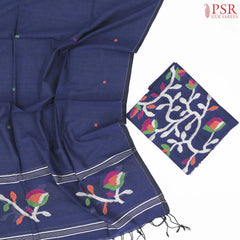Dark Blue Byloom Cotton Dress Material