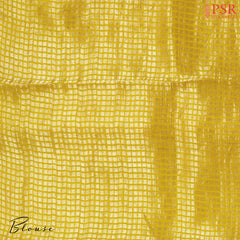 Olive Yellow Chiniya Silk Saree