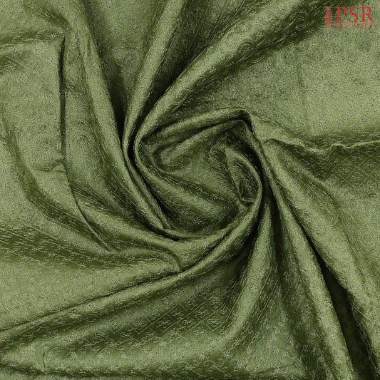 Fern Green Banaras Tussar Silk Saree
