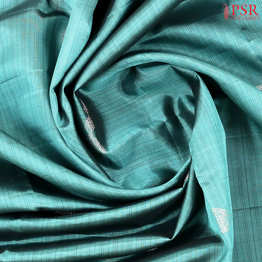 Crayola Teal Soft Silk Saree