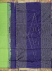 Parrot Green Cotton Silk Saree