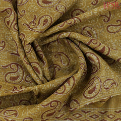 Dark Olive Mustard Kota Saree
