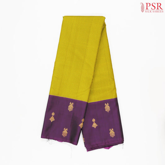Yellow & Green Kanchipuram Silk Saree