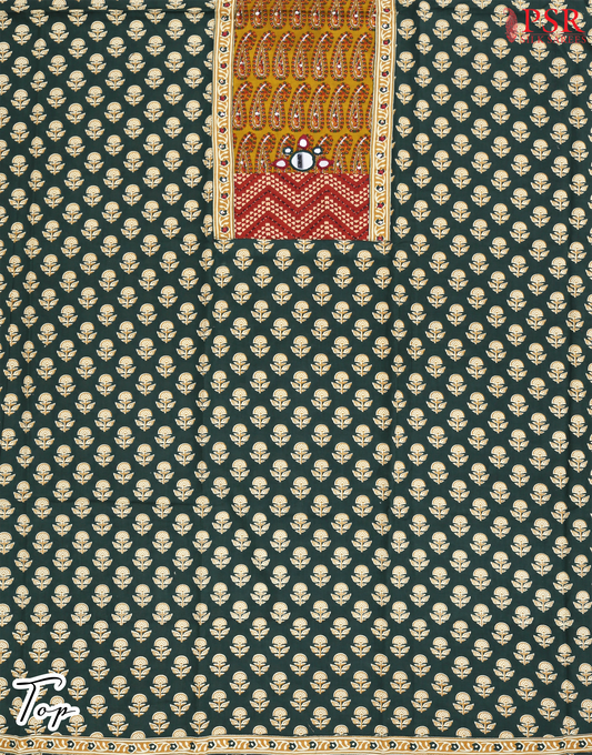 Dark Green Dress Material