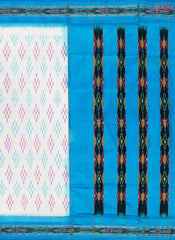 White Pochampally Silk Saree