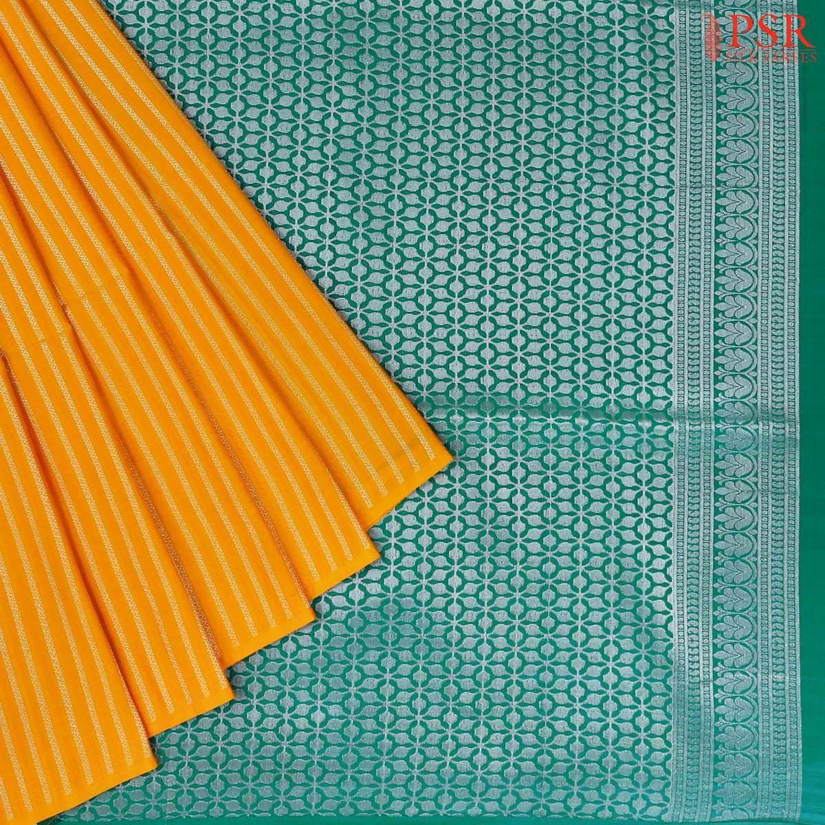 Sunset Yellow Soft Art Silk Saree