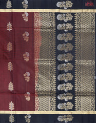 Mahogany Brown Silk Cotton Saree