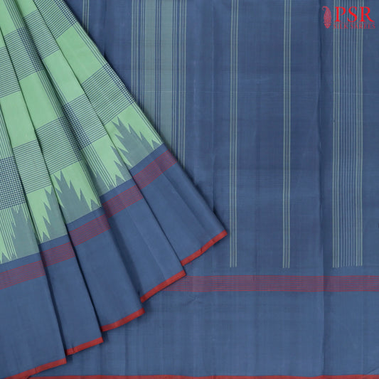 Sea Green Kanchipuram Silk Saree