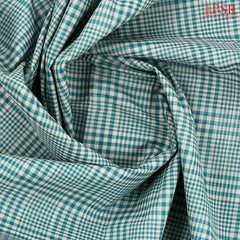 Dark Turquoise & Beige Kovai Cotton Saree