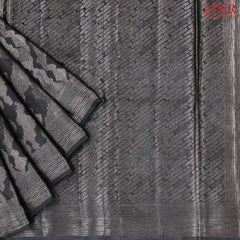 Black Banaras Tussar Silk Saree