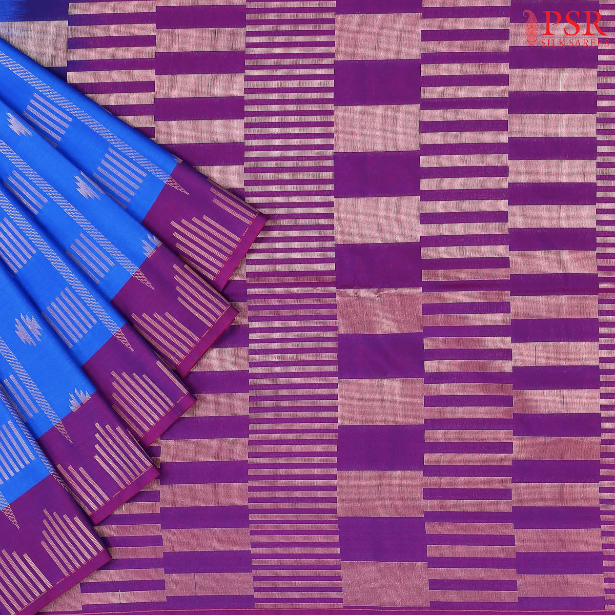 Azure Blue Soft Art Silk Saree