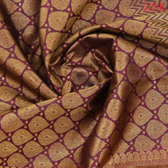 Dark Burgundy Bridal Kanchipuram Silk Saree