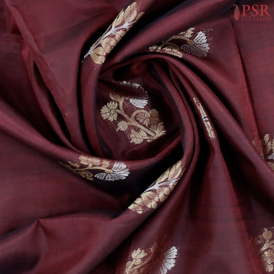 Mahogany Brown Silk Cotton Saree