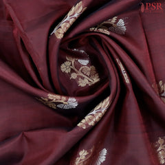 Mahogany Brown Silk Cotton Saree