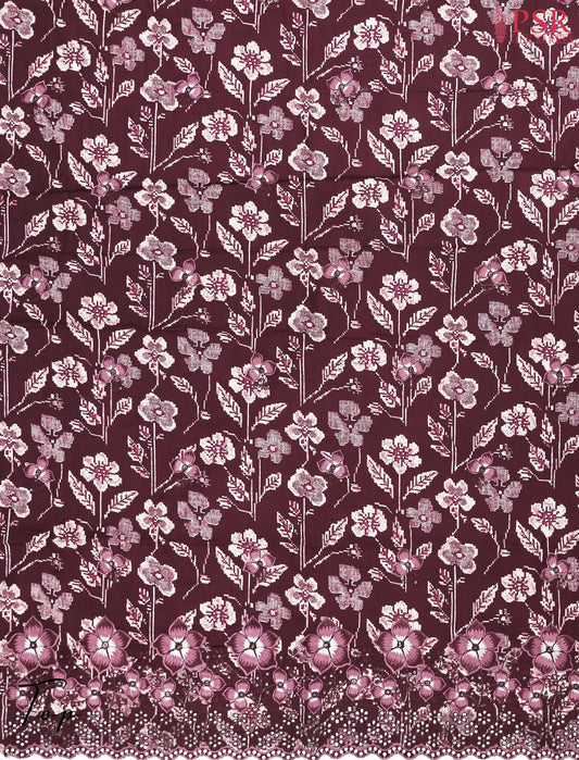 Raspberry Brown Rayon Dress Material