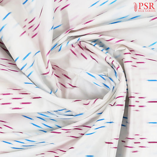 White Pochampally Silk Saree