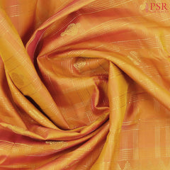 Melon Yellow Fancy Kanchipuram Silk Saree