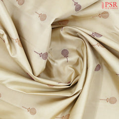 Tussar Beige Soft Silk Saree