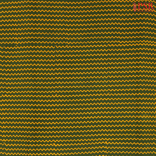 Bottle Green Cotton Print Running Material