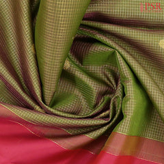 Dark Pear Green Kanchipuram Silk Saree