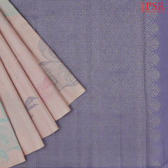 Pastel Heather Peach Kanchipuram Silk Saree