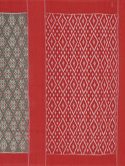 Fossil Grey Ikkat Cotton Saree