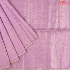 Lilac Pink Tissue Soft Silk Saree