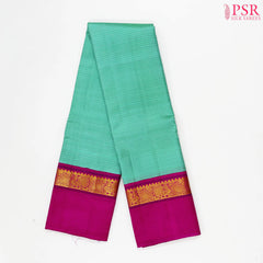 Caribbean Green Kanchipuram Silk Saree