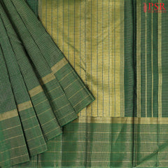 Dark Green Kanchipuram Silk Saree