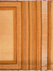 Light Orange Silk Cotton Saree