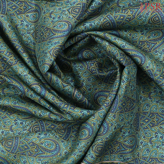 Teal Green Murshidabad Silk Saree