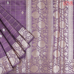 Purple Mauve Chiniya Silk Saree