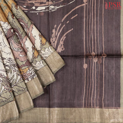 Bronze Kadhi Tussar Silk Saree