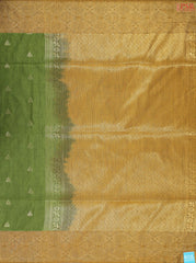 Sap Green Jute Art Silk Saree