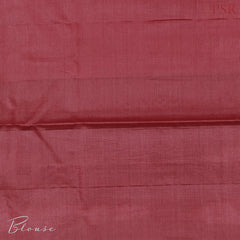 Crimson Banaras Tussar Silk Saree