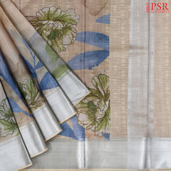 Sand Beige Semi Tussar Saree