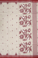 Beige Bengal Cotton Saree
