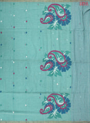 Tiffany Blue Byloom Cotton Saree