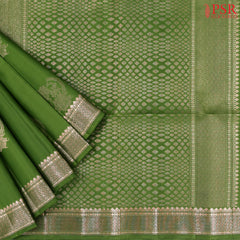 Sap Green Soft Silk Saree