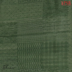 Beige & Jungle Green Chanderi Silk Cotton Saree